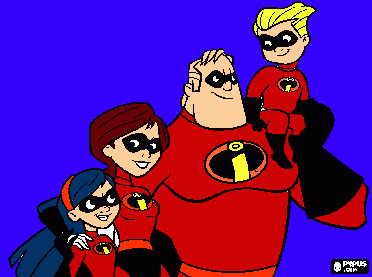 Los Increibles coloring page