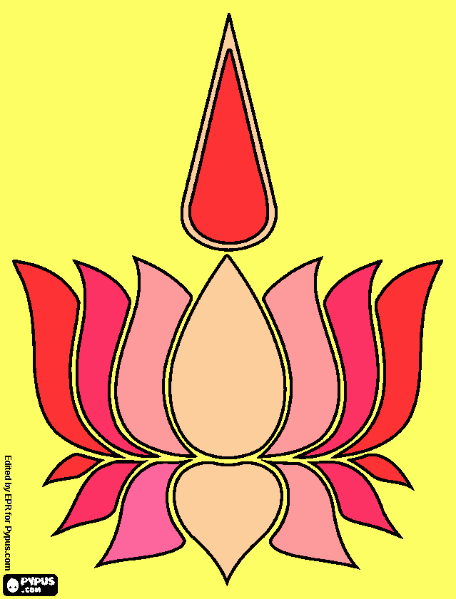 lotus flower coloring page