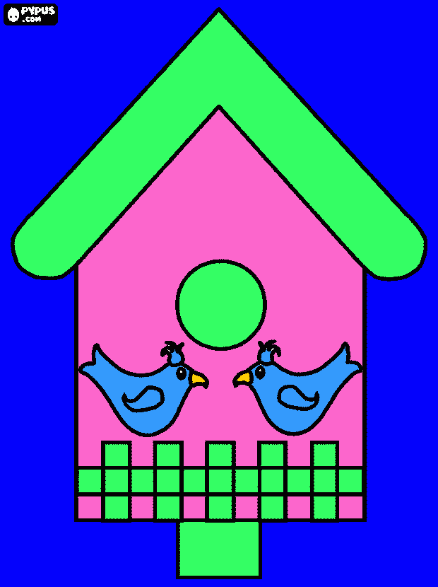 lovebirds coloring page