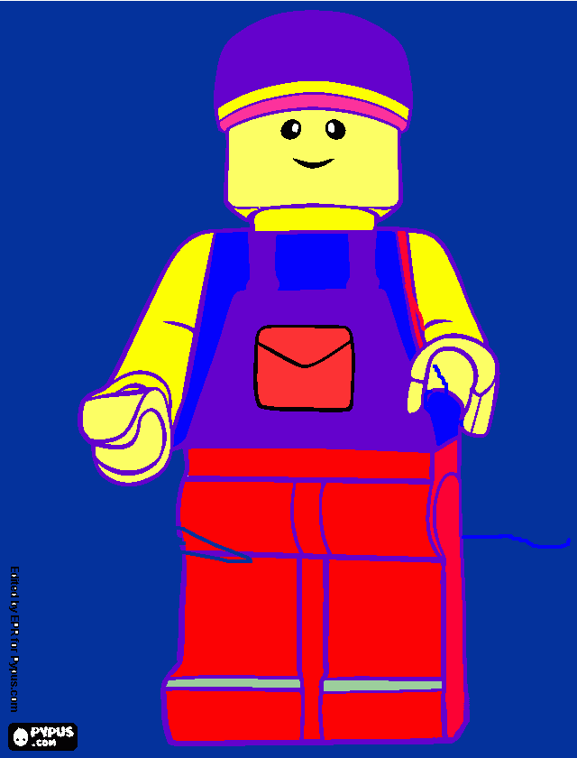ludzik lego coloring page