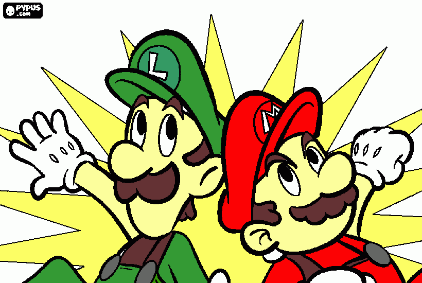 luigi coloring page