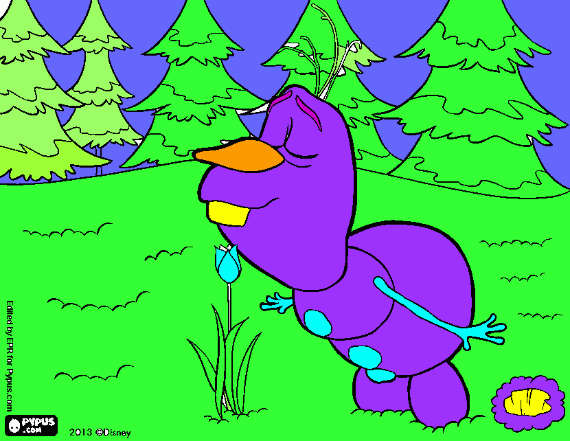 Lumememm Elsa coloring page
