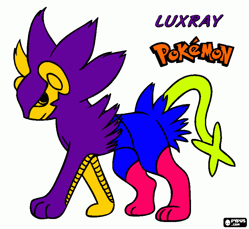 Luxray is the final evolution of Shinx and Luxio coloring page
