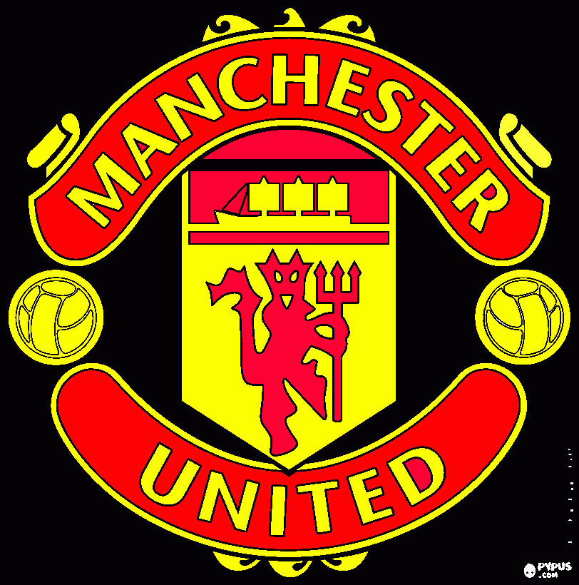 machester unet coloring page