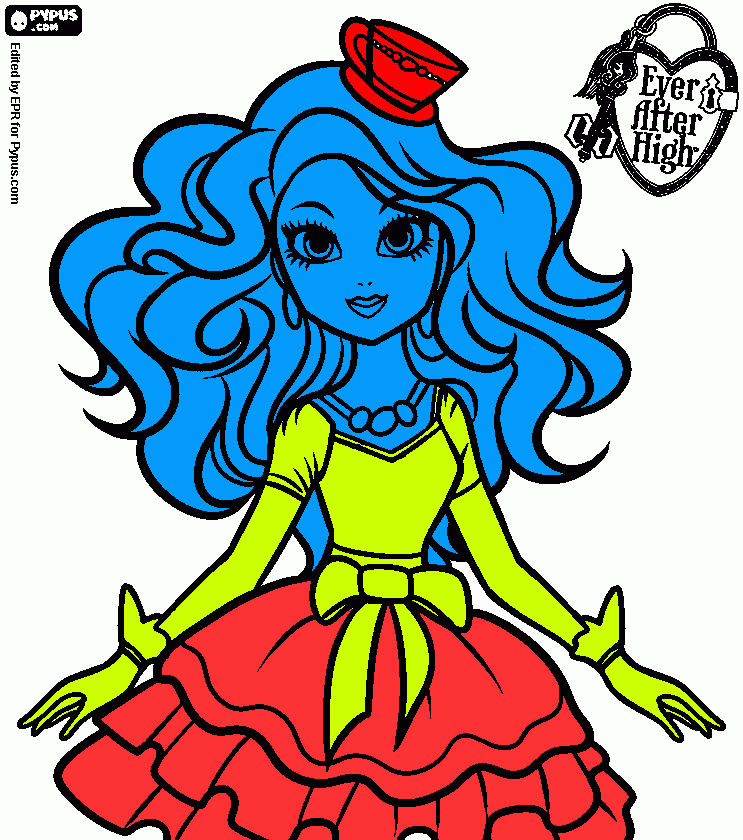 Madeline Hatter, student from Ever After High coloring page