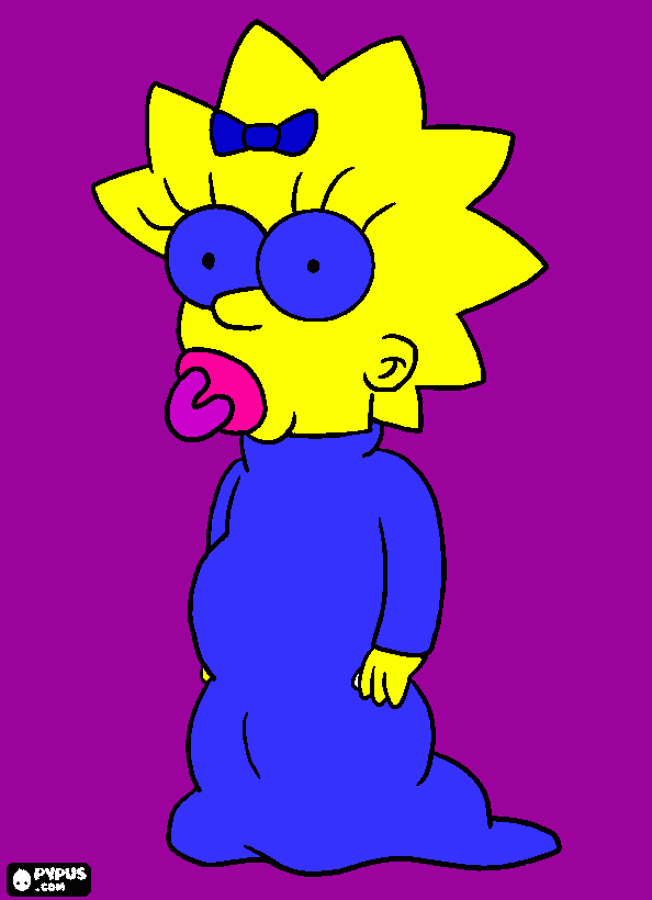 Maggie simpson coloring page