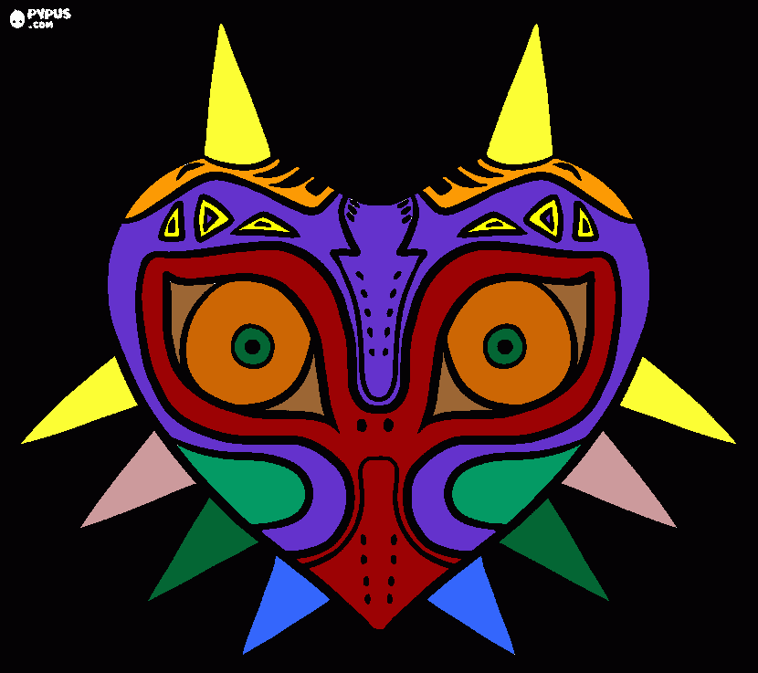 majoras mask coloring page