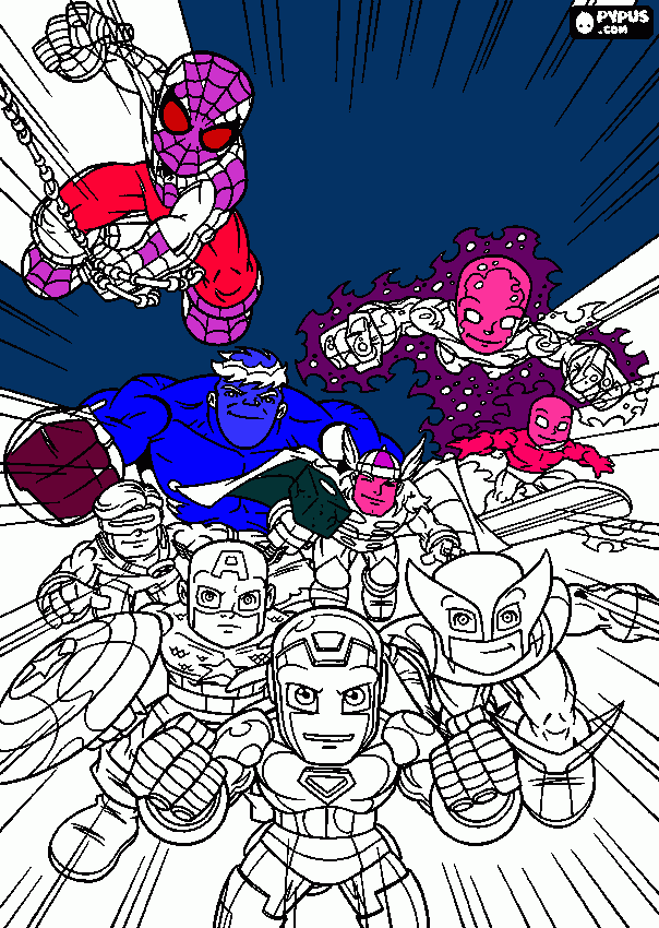 Makenna's Super Heros coloring page