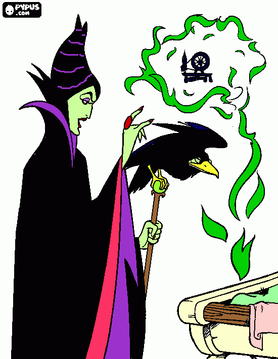 maleficent coloring page