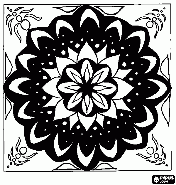 mandalaflower coloring page