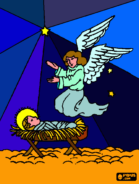 Manger coloring page