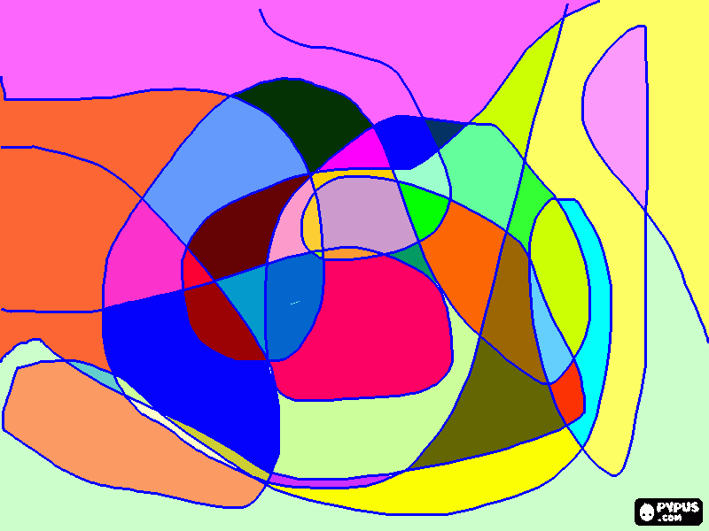 many colours coloring page