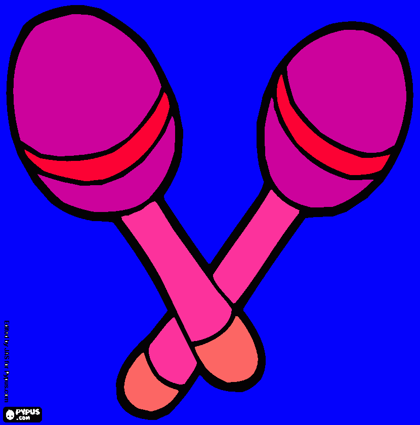 maracas coloring page