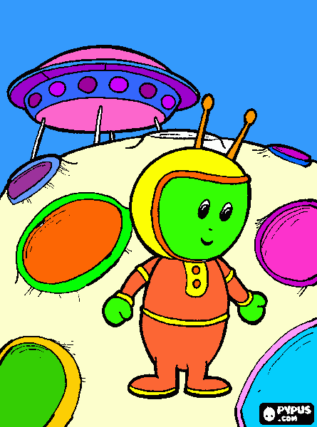 Marcianito coloring page