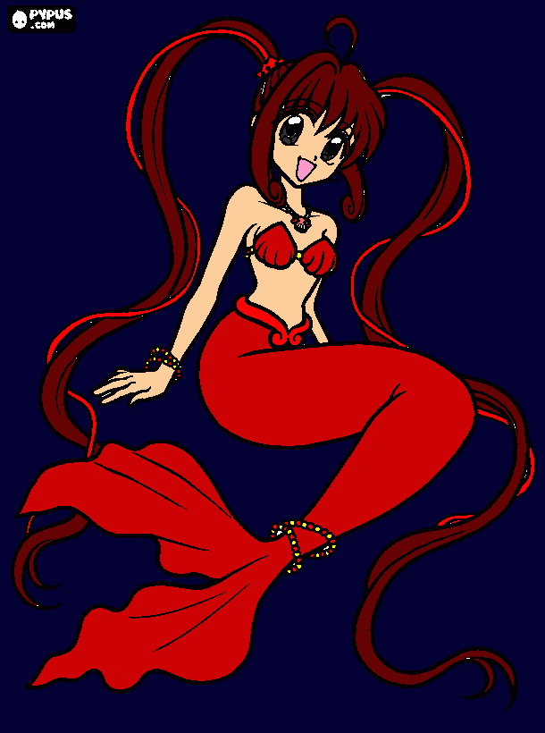 Maria In Mermaid Form! coloring page