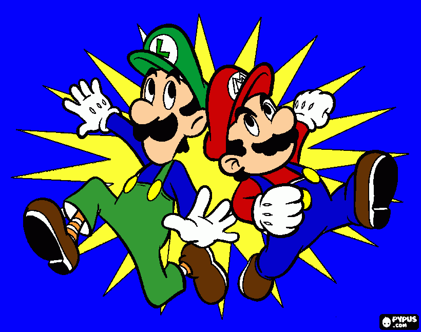 mario bross coloring page
