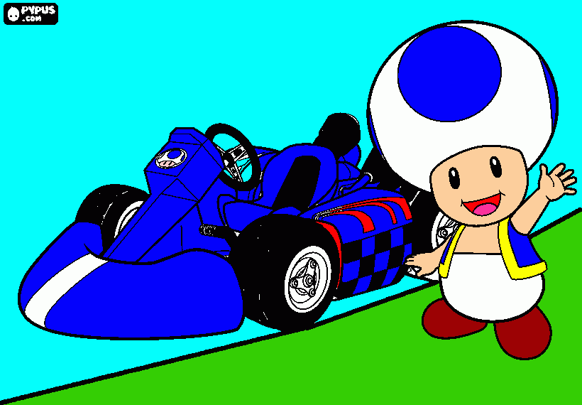 Mario Kart Wii coloring page
