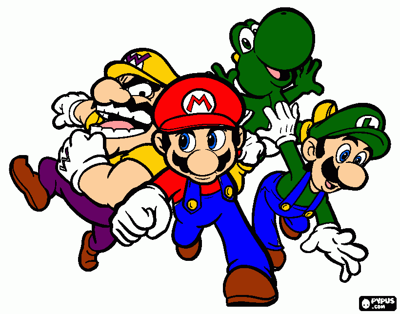 mario party 2 coloring page