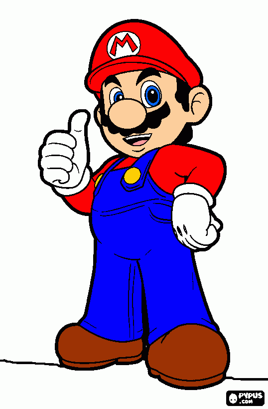 mario party coloring page