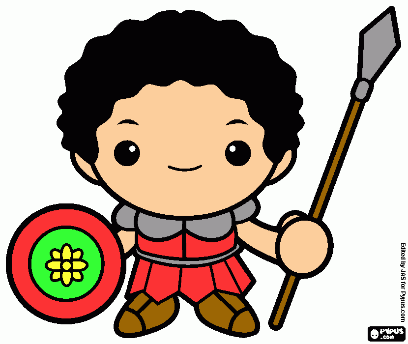 Mars the god of war coloring page