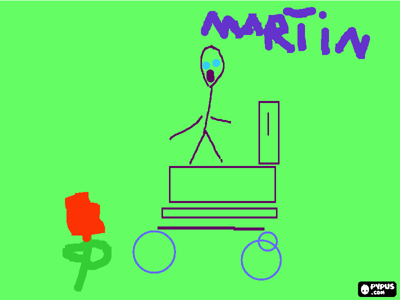 Martin, a design coloring page