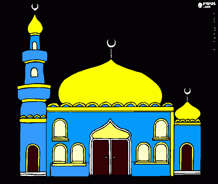 Masjid coloring page, printable Masjid