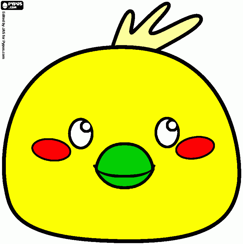 mask chiken coloring page