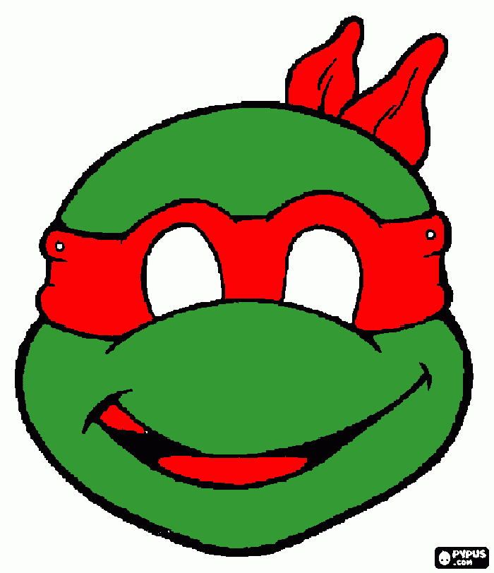 mask red coloring page