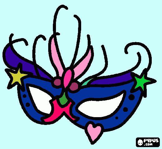 mask coloring page
