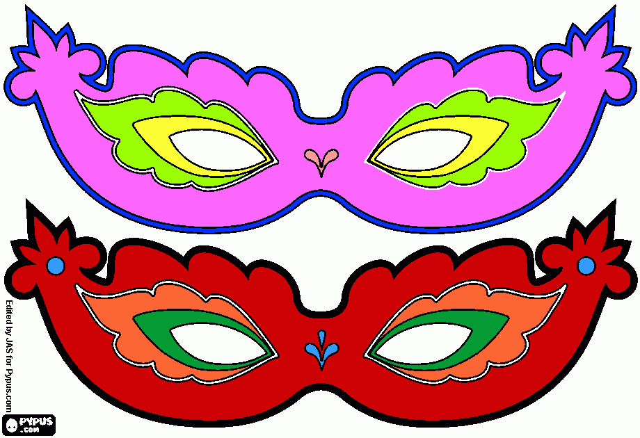 MASKES coloring page