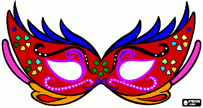 Mask....Mask coloring page