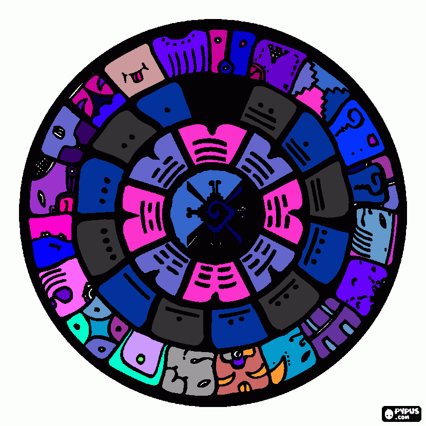 Mayan Project Painting coloring page