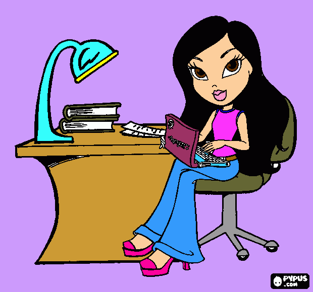 Me and Homework coloring page