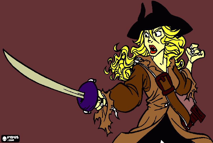 Me as an angry pirate! coloring page