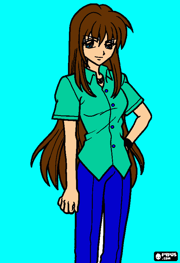 me in anime coloring page
