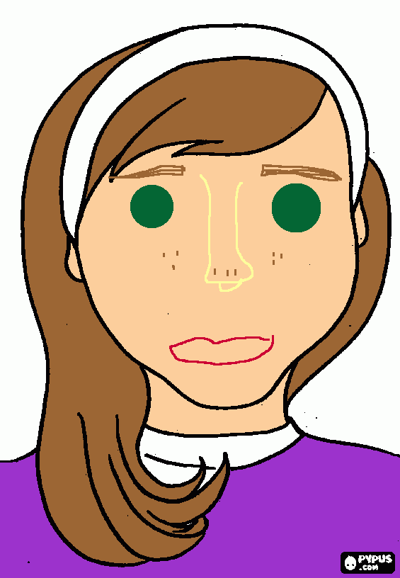 me!! my portrait! coloring page