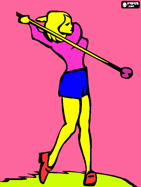ME PLAYING GOLF coloring page