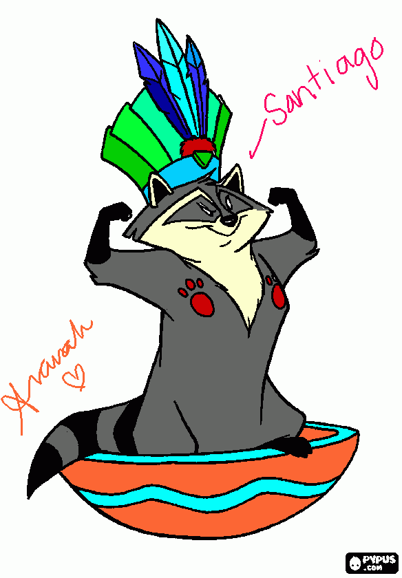 Meeko Raccoon coloring page