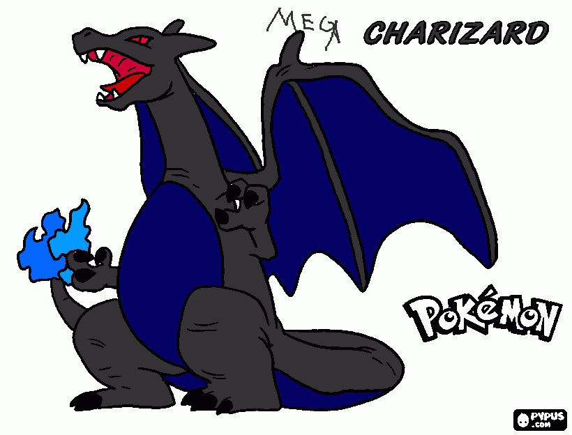 MEGA CHARIZARD coloring page