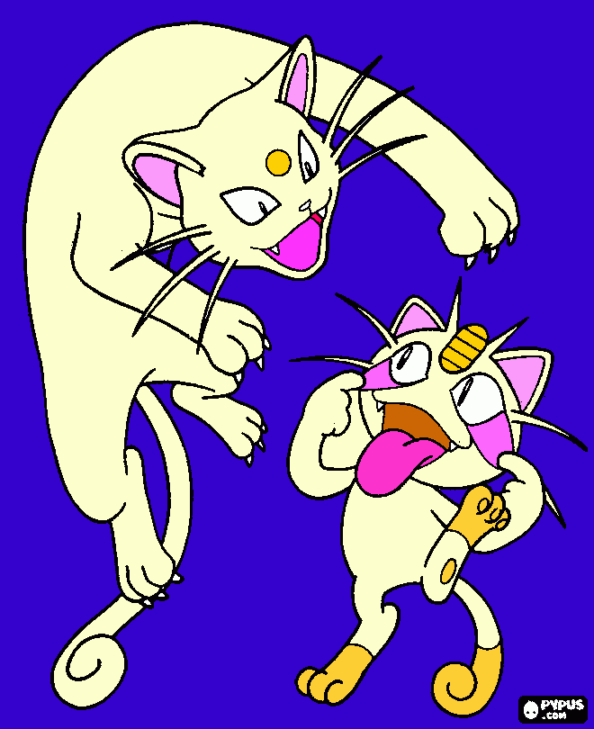 meowth coloring page