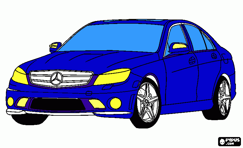 mercedes c-klasse coloring page