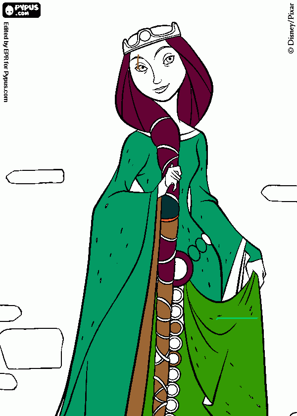 Merida's mama coloring page
