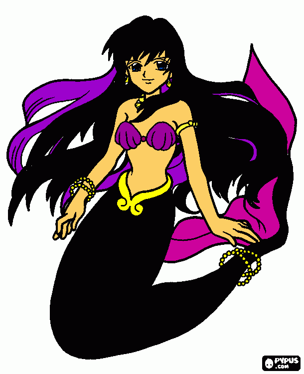 Mermaid Diana MY VERSION coloring page