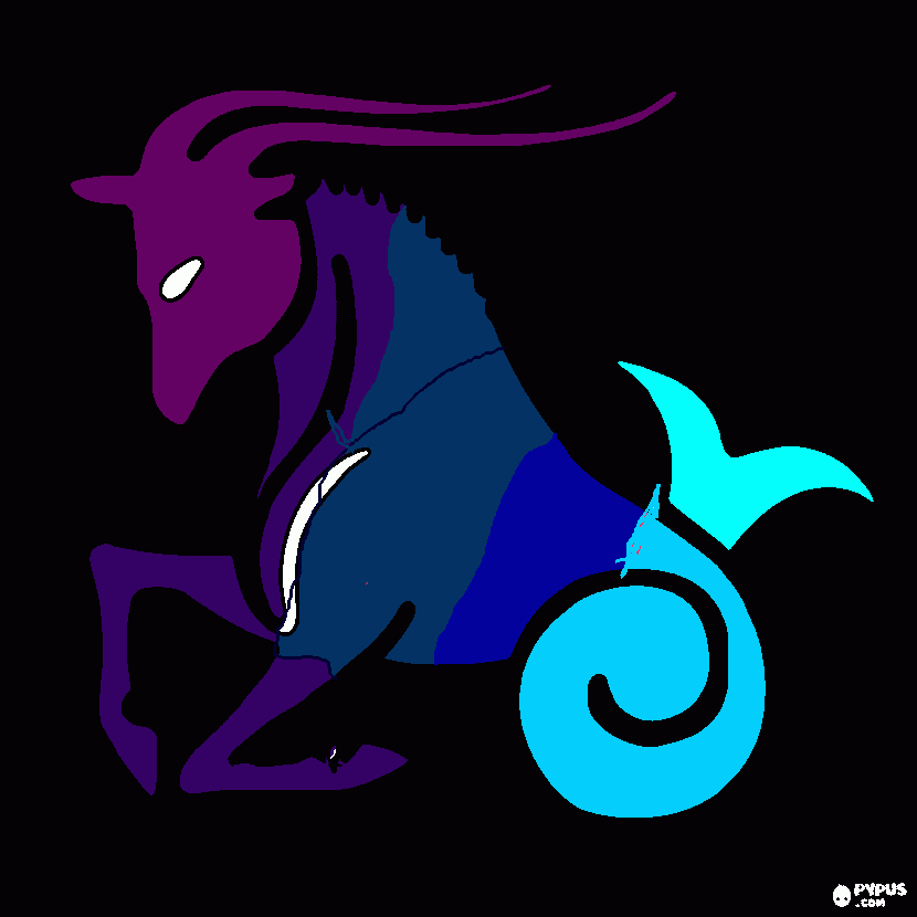 mermaid goat coloring page