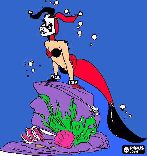 Mermaid Harley 2 coloring page
