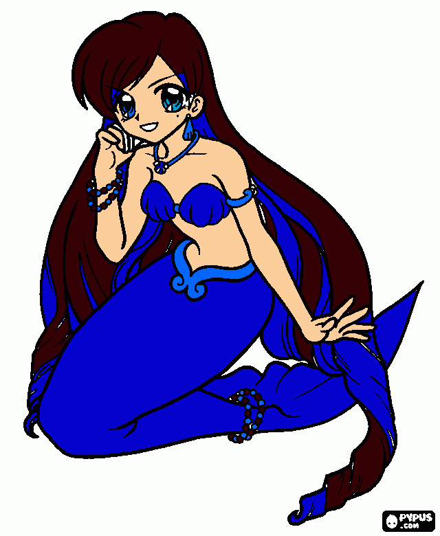 mermaid melody character coloring page