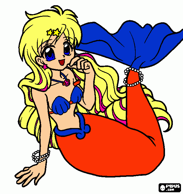 mermaid coloring page