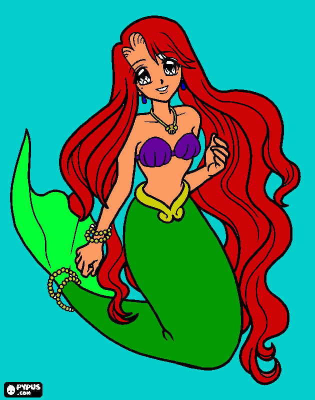 Mermaidia coloring page