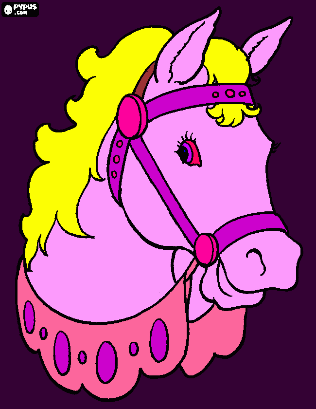 merry go round horse coloring page