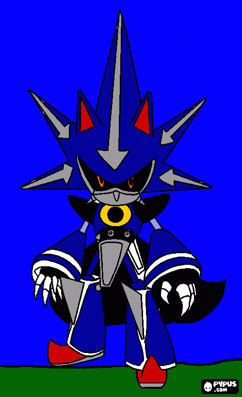 metal sonic coloring page